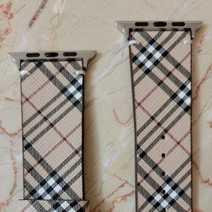 Inspired Luxury Apple Watch LEATHER BAND Fits 42MM 44MM 45MM